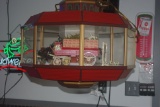 Budweiser Draft Horse & Wagon with Driver Carousel Hanging Beer Light. Ultra Rare!!