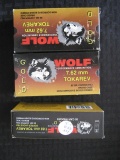 Wolf Performance Ammunition 7.62 X Tokarev 85gr. Copper FMJ Brass Case 50 Rds per box. 3X THE MONEY