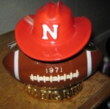 Nebraska Hat Decanter 1970's Era