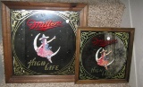 2X THE MONEY Miller High Life Beer Mirror 19 x 14 inches