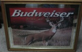 Budweiser Whitetail Buck Beer Mirror 36 x 28 inches.
