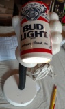 Porcelain Budweiser Hand holding a can Beer Desk Light, Flexible Light, WORKS