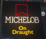 Michelob on Draught Beer Light 18 x 18 inches WORKS