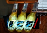 BUD ICE 3 BOTTLE Light, WORKS