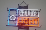 Bud Light TEXAS FLAG NEON Sign, WORKS