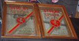 2X THE MONEY Stroh Light Beer Mirrors 21.5 x 15 inches