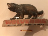 Wolverine Boots Styrafoam Shoe Store Display, Tail has been repaired, Rare