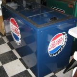 Pepsi Cooler, Been Redone, SUPER RARE ITEM, 52.5 X 23.5 X 33 INCHES, LOCAL PICK UP ONLY!