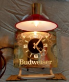 Buweiser Register Battery Operated Clock with Light. Works! Hard to find!