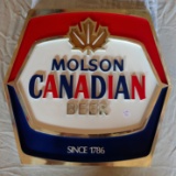 Molson Candian Beer Plastic Sign