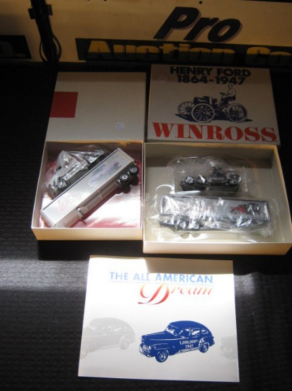 2X THE MONEY, Win Ross, F Series 50 yrs Ed. And The American Dream Ford SEMI, NIB, 1/64 Scale