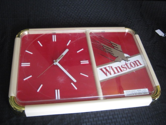 Winston Clock has scratches on front plastic face