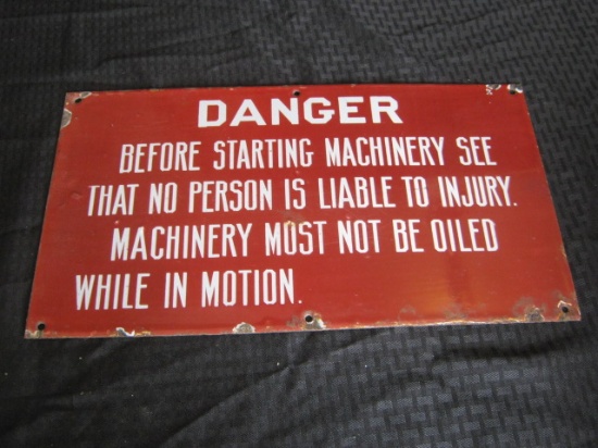 Danger Porcelain Sign, 10 x 18 inches
