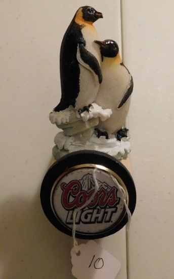 Coors Light Beer Tap Handle knick on the peguin beak