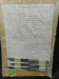 Commendation letter to Richtig October 11th, 1945 from C.W. Nimitz Admiral U.S. Navy with 3 knives