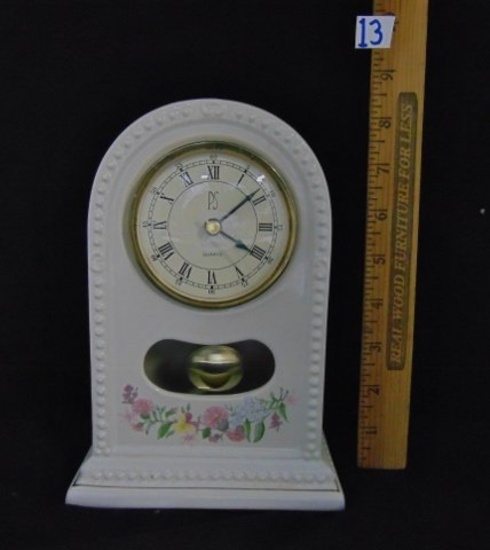 P S Limited Edition 1993 Quartz Porcelain Mantle Clock
