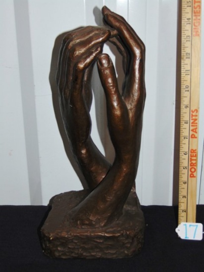 Vtg 1961 Rodin Hands Sculpture " The Cathedral " Made By Austin Products