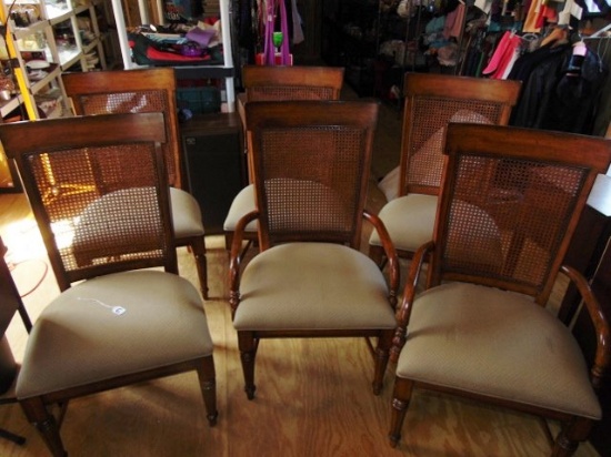 6 Vtg Solid Wood Lexington Dining Room Chairs