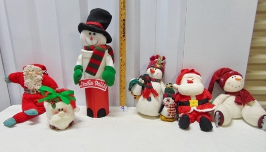 Snowmen & Santas Plush Lot
