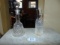 Vtg Atlantis Cut Crystal Liquor Decanter & A Cut Crystal Wine Decanter