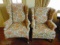 Vtg His & Hers Wingback Chairs