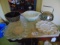 2 Deviled Egg Platters, Bundt Cake Pan, Pyrex Double Spout Mixing Bowl &