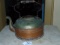 Antique Large Copper & Metal Fireplace Hot Water / Coffee Kettle