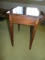 Vtg Solid Cherry Wood Hepplewhite Style Lamp Table W/ Wood Inlay