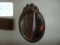 Antique Oval Mirror In A Carved Wood & Gesso Frame