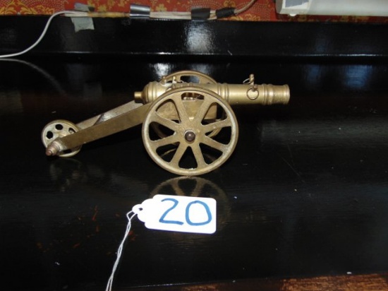 Vtg Solid Brass 11" Cannon.