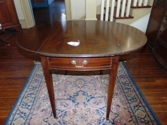 Vtg Kittinger Mahogany Double Drop Leaf Colonial Williamsburg Pembroke Table