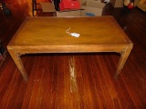 Vtg Old Solid Wood Coffee Table