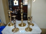 Lot Of 5 Baldwin Brass Candle Holders