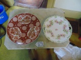 Vtg Hand Painted Gold Imari Porcelain Platter & A Unmarked, Yet Beautiful