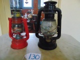 2 Vtg Oil Burning Lanterns