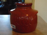 Vtg Pottery Grease Jar W/ Lid