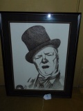 Original Pencil Drawing Of W. C. Fields Signed Frannie '85