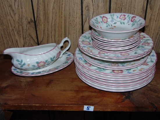 22 Pieces Of Churchill Fine English Porcelain Tableware