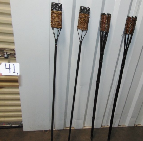 4 Tiki Torch Poles LOCAL PICK UP ONLY