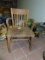 Vtg Hand Made & Carved Solid Tiger Oak Arm Chair ( Local Pick Up Only )