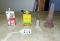 3 Vtg Oil Cans & A Vtg Spout For Old Service Station Oil Can ( Local Pick Up Only)