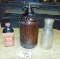 Vtg Bottles Lot: Black Silk Stove Polish (with Label), 1 Qt. Amber Bottle Clorox Bleach &