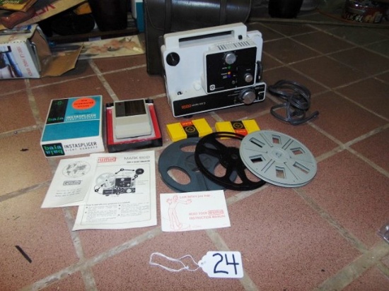 Vtg Eumig Mark 610 D 8mm Movie Projector W/ Accessories & Instructions