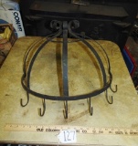 Wrought Iron Half Circle Hanging Pot / Utensil Rack