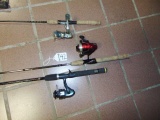 3 Very Nice Spinning Rod & Reel Outfits