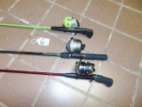 3 Zebco Rod & Reel Outfits