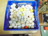 Milk Crate Full Of Practice Golf Balls