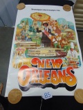 Vtg New Orleans Poster
