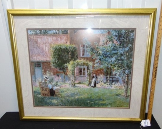 Framed & Double Matted Seriolithograph On Paper LOCAL PICK UP ONLY