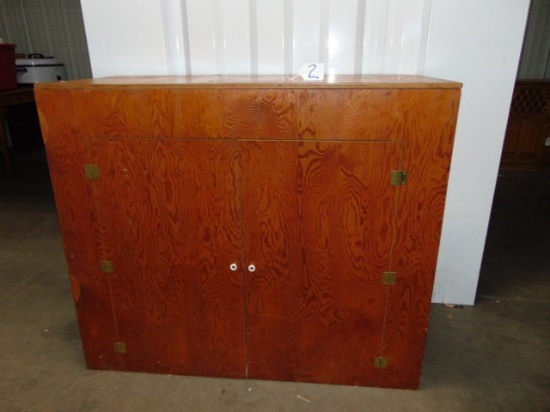 Vtg Large Utility Room Cabinet Made Of 1/2" Plywood